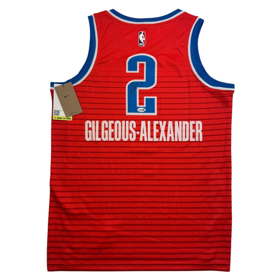 Autographed/Signed Shai Gilgeous-Alexander SGA Oklahoma City OKC Thunder Orange Authentic Basketball Jersey JSA COA