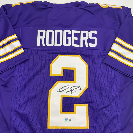 Autographed/Signed Isaiah Rodgers Minnesota Purple Retro Football Jersey Beckett BAS COA