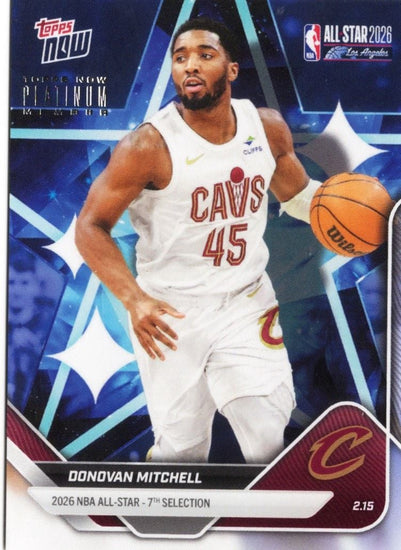 2025 Topps Now Donovan Mitchell #AS10 2026 NBA All Star 7th Selection Cleveland Cavaliers Basketball Card