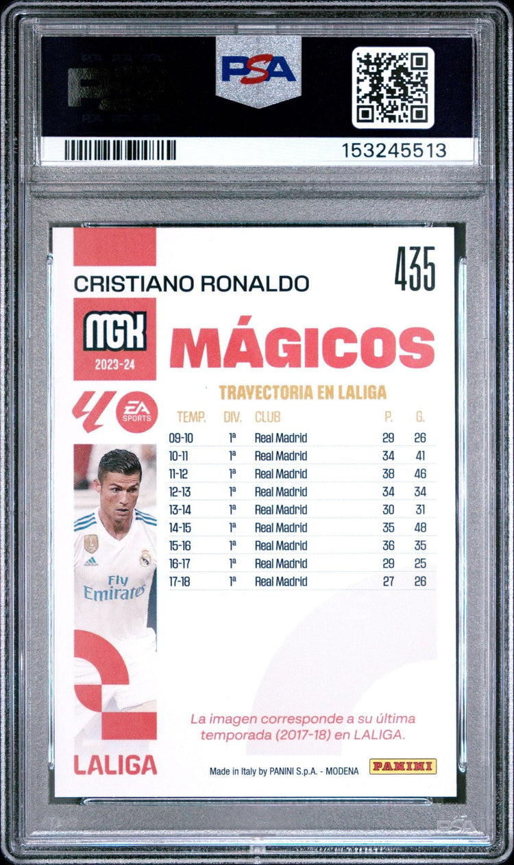Graded 2023 Panini Megacracks La Liga Cristiano Ronaldo #435 EA Sports Soccer Card PSA 10 Gem Mint