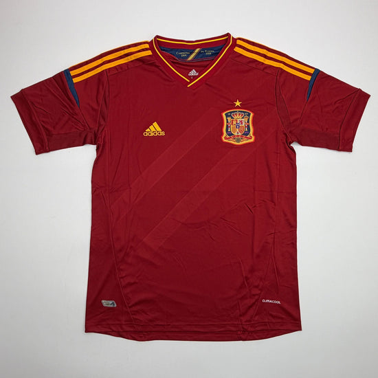 Autographed/Signed Xavi Hernandez Spain Red Soccer Futbol Jersey Beckett BAS COA
