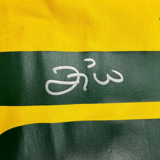 Autographed/Signed Zico Brazil Yellow Soccer Futbol Jersey Beckett BAS COA