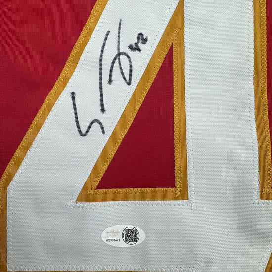 Autographed/Signed Gustav Forsling Florida Red Hockey Jersey JSA COA