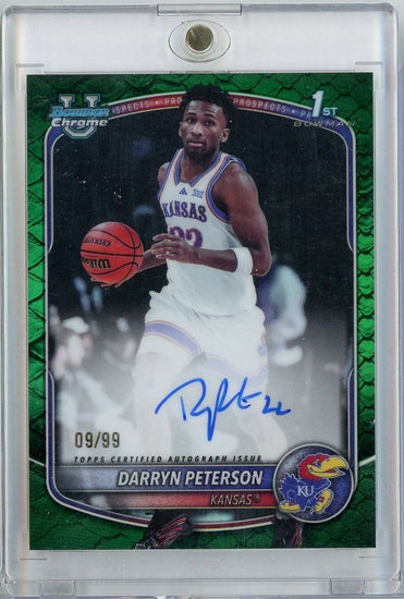 2025 Bowman U Chrome Darryn Peterson #CPADP /99 Green Reptilian Auto Rookie RC Basketball Card