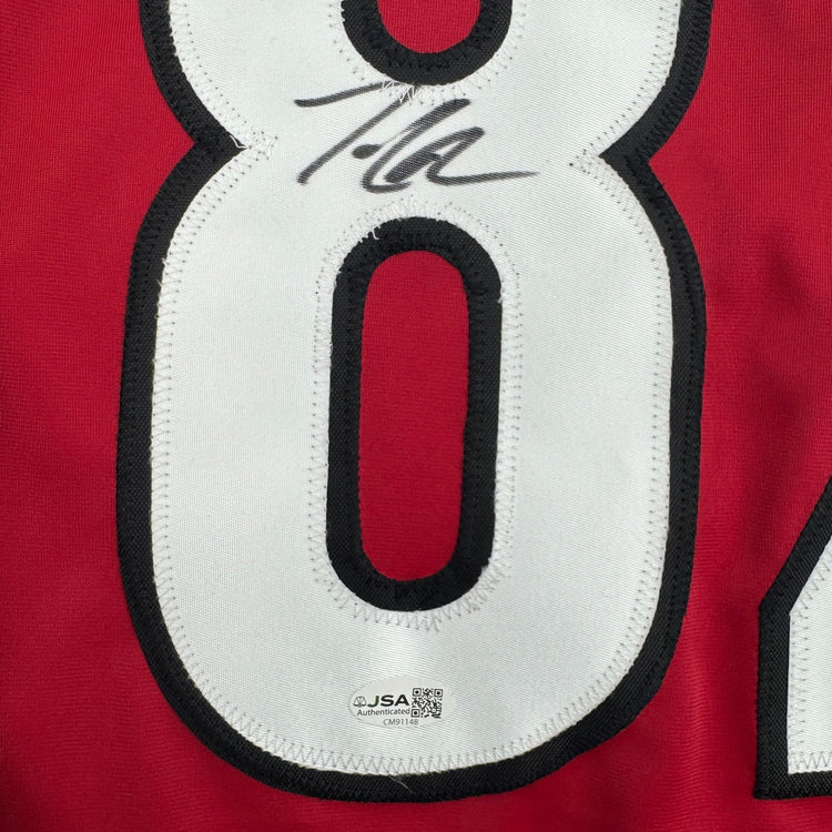 Autographed/Signed Jesperi Kotkaniemi Carolina Red Hockey Jersey Beckett BAS COA