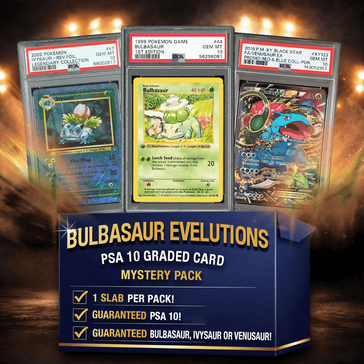 Bulbasaur Evolutions PSA 10 Graded Pokemon Card Mystery Pack Trading Card Game