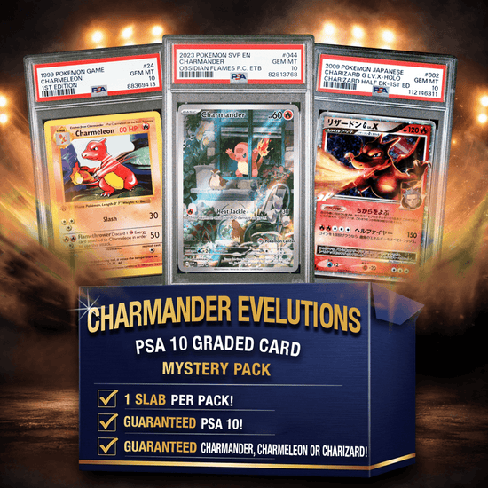 Charmander Evolutions PSA 10 Graded Pokemon Card Mystery Pack Trading Card Game