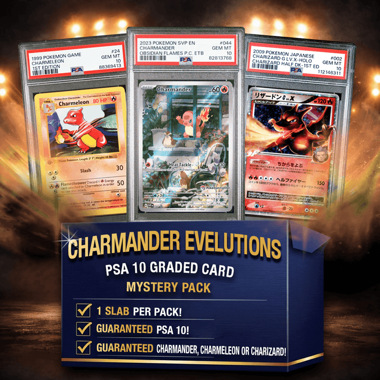 Charmander Evolutions PSA 10 Graded Pokemon Card Mystery Pack Trading Card Game