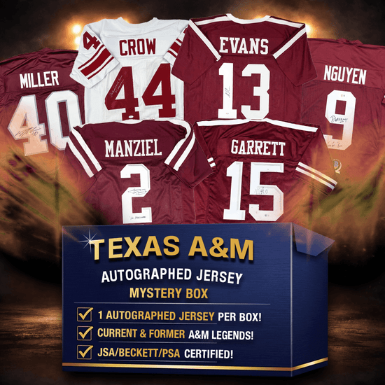 Autographed/Signed Texas A&M College Football Jersey Mystery Box with PSA JSA or Beckett COA