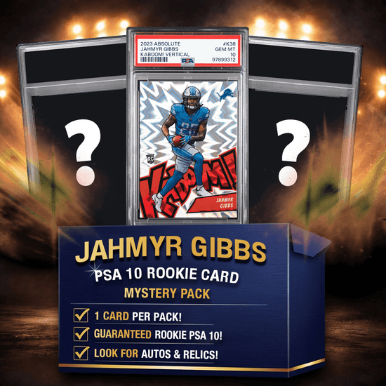 Jahmyr Gibbs PSA 10 Graded Rookie Football Card Mystery Pack