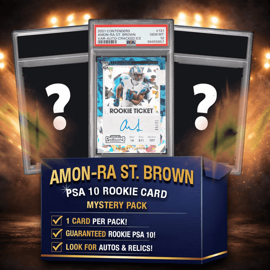 Amon-Ra St. Brown PSA 10 Graded Rookie Football Card Mystery Pack