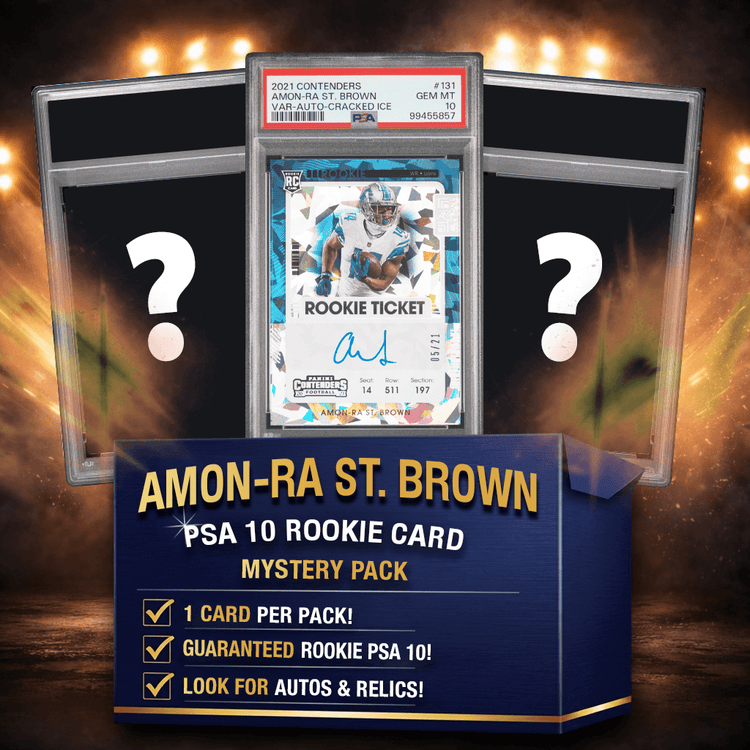 Amon-Ra St. Brown PSA 10 Graded Rookie Football Card Mystery Pack