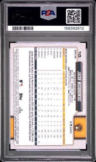Graded 2026 Topps Jacob Misiorowski #10 Rookie RC Baseball Card PSA 10 Gem Mint