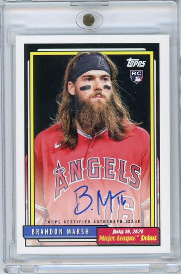 2022 Topps Archives Baseball Brandon Marsh #72DB-BM Auto Rookie RC Baseball Card