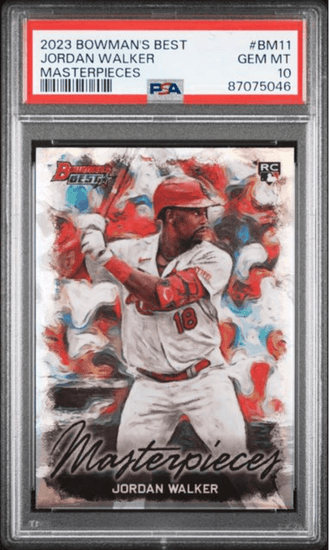 Graded 2023 Topps Bowmans Best Jordan Walker #BM11 Masterpieces Rookie RC Baseball Card PSA 10 Gem Mint