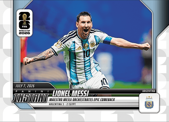 2026 Panini Instant FIFA World Cup Lionel Messi #217 Maestro Messi Orchestrates Epic Comeback Argentina Soccer Card