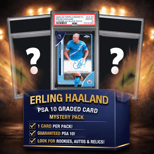 Erling Haaland PSA 10 Graded Soccer Card Mystery Pack