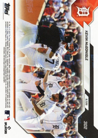 2026 Topps Now Kevin McGonigle #302 Gold Foil /50 1st MLB Walk Off Hit Seals Series Win Vs Seattle Detroit Tigers Rookie RC Baseball Card