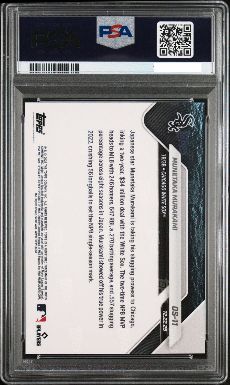 Graded 2025 Topps Now Munetaka Murakami #OS11 Rookie RC Baseball Card PSA 10 Gem Mint