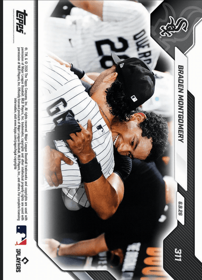 2026 Topps Now Braden Montgomery #311 Orange Foil /25 5th in MLB History with Walk Off Home Run in Debut Chicago White Sox Rookie RC Baseball Card