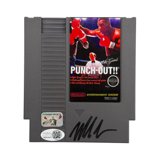 Autographed/Signed Mike Tyson Replica Nintendo NES Punch-Out Cartridge Boxing JSA COA