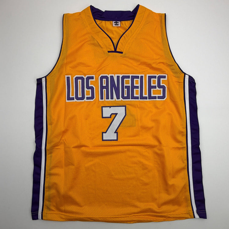 Autographed/Signed Lamar Odom Los Angeles Yellow Basketball Jersey JSA COA