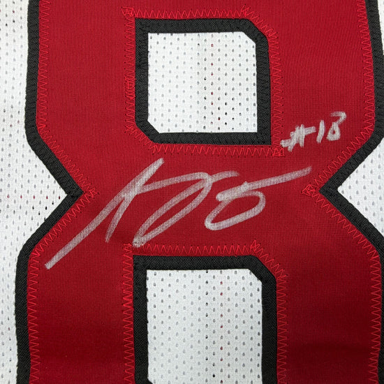 Autographed/Signed AJ Green Arizona White Football Jersey Beckett BAS COA