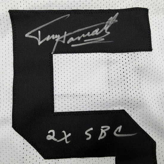 Autographed/Signed Terry Hanratty Pittsburgh White Football Jersey JSA COA