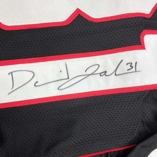Autographed/Signed David Johnson Arizona Black Football Jersey Beckett BAS COA