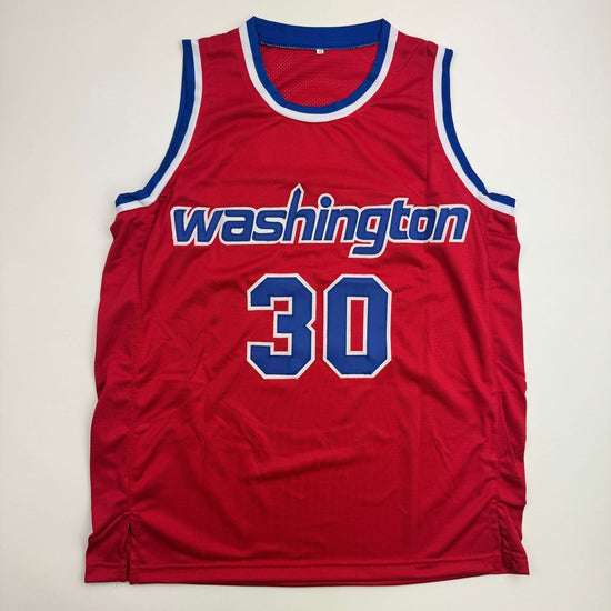 Autographed/Signed Bernard King Washington Red Basketball Jersey JSA COA