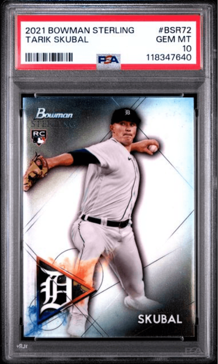 Graded 2021 Topps Bowman Sterling Tarik Skubal #BSR72 Rookie RC Baseball Card PSA 10 Gem Mint