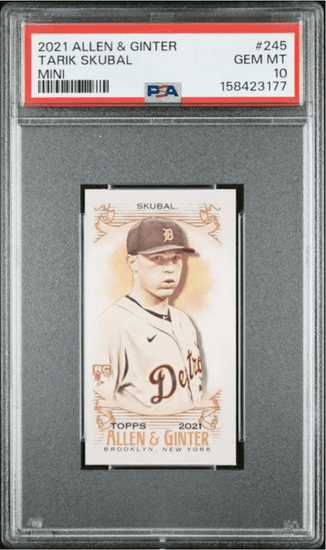 Graded 2021 Topps Allen & Ginter Tarik Skubal #245 Mini Rookie RC Baseball Card PSA 10 Gem Mint