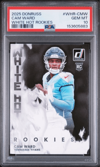 Graded 2025 Panini Donruss Optic Cam Ward #WHRCMW White Hot Rookies Rookie RC Football Card PSA 10 Gem Mint