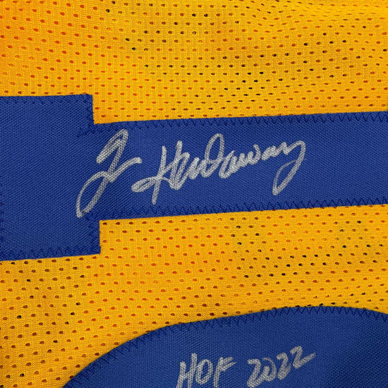 Autographed/Signed Tim Hardaway Golden State Yellow Basketball Jersey Beckett BAS COA