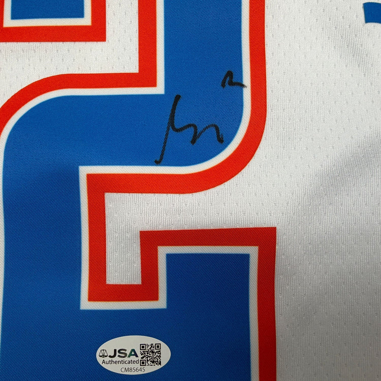 Autographed/Signed Shai Gilgeous-Alexander SGA Oklahoma City OKC Thunder White Authentic Basketball Jersey JSA COA