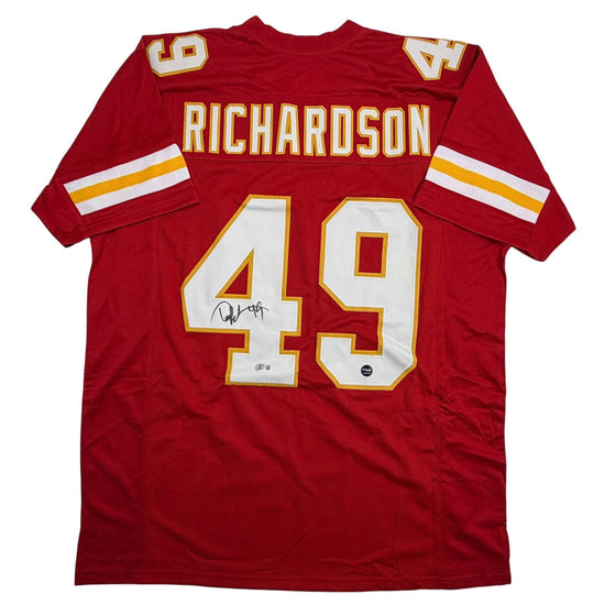 Autographed/Signed Tony Richardson Kansas City Red Football Jersey Beckett BAS COA