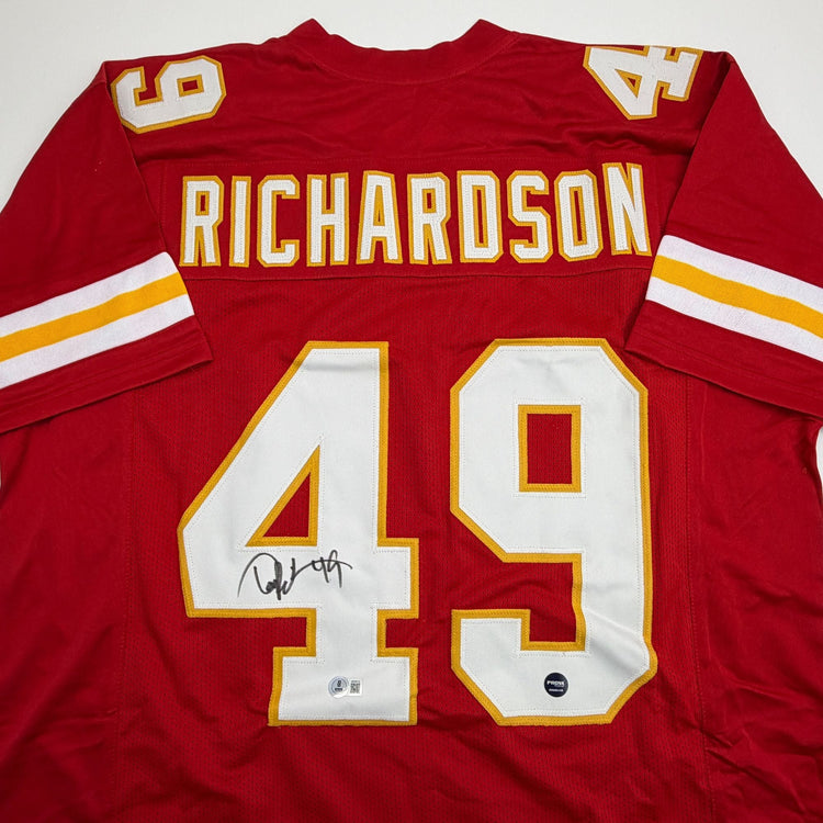 Autographed/Signed Tony Richardson Kansas City Red Football Jersey Beckett BAS COA