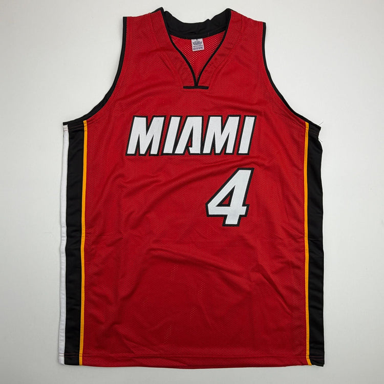 Autographed/Signed Caron Butler Miami Red Basketball Jersey Beckett BAS COA