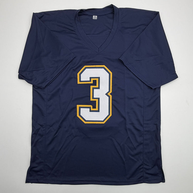 Autographed/Signed Derwin James Los Angeles San Diego Navy Blue Football Jersey Beckett BAS COA