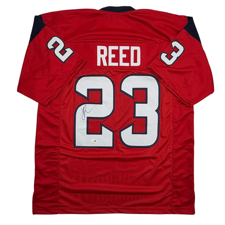 Autographed/Signed Jaylen Reed Houston Red Football Jersey JSA COA