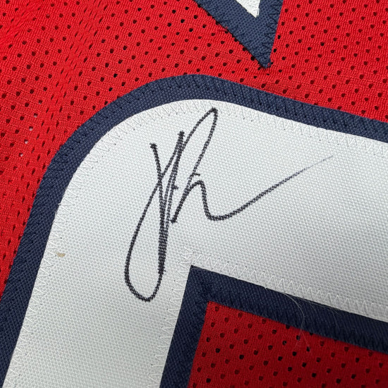 Autographed/Signed Jaylen Reed Houston Red Football Jersey JSA COA