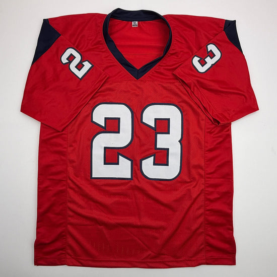 Autographed/Signed Jaylen Reed Houston Red Football Jersey JSA COA