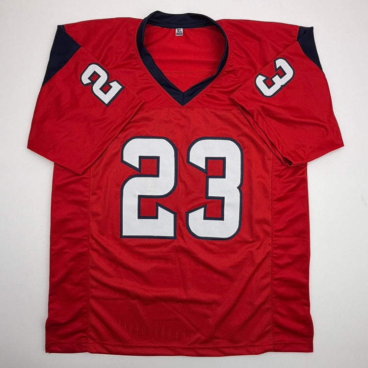 Autographed/Signed Jaylen Reed Houston Red Football Jersey JSA COA