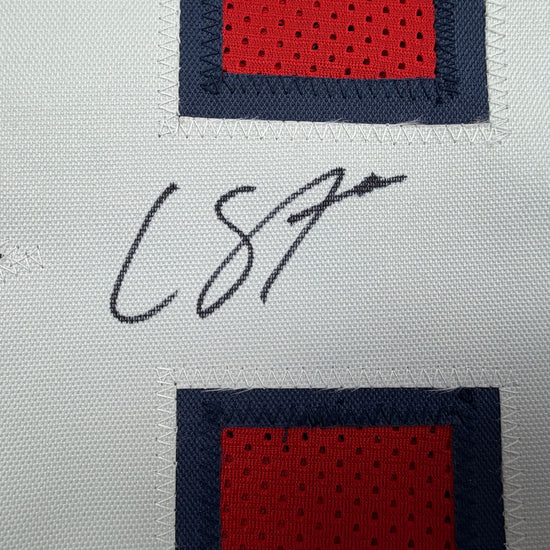 Autographed/Signed Cade Stover Houston Red Football Jersey JSA COA