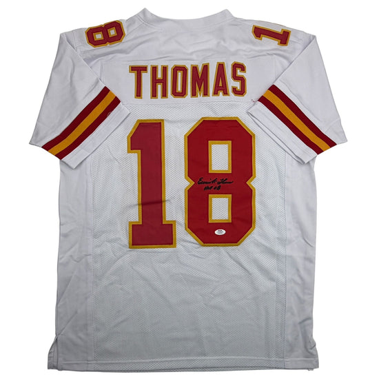 Autographed/Signed Emmitt Thomas Kansas City White Football Jersey PSA/DNA COA