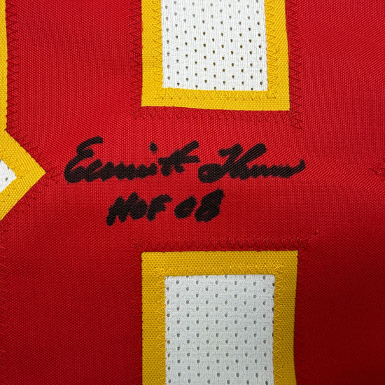 Autographed/Signed Emmitt Thomas Kansas City White Football Jersey PSA/DNA COA