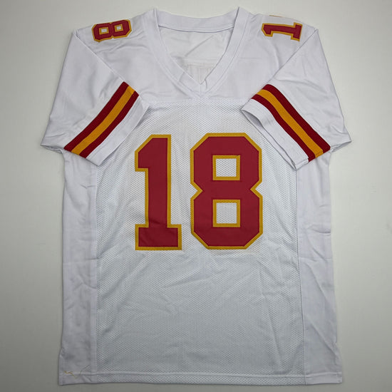 Autographed/Signed Emmitt Thomas Kansas City White Football Jersey PSA/DNA COA