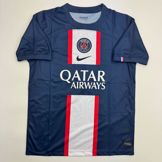 Autographed/Signed Neymar Jr. PSG Paris Saint-Germain Blue Soccer Futbol Jersey Beckett BAS COA