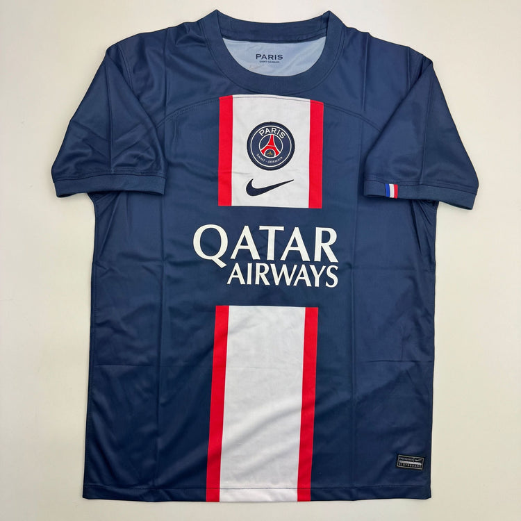 Autographed/Signed Neymar Jr. PSG Paris Saint-Germain Blue Soccer Futbol Jersey Beckett BAS COA