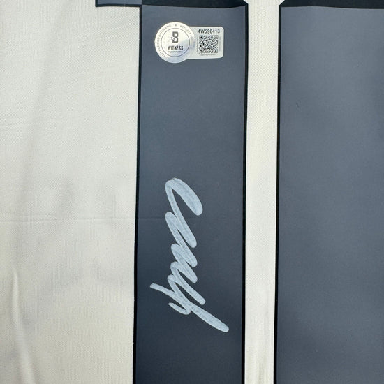Autographed/Signed James Rodriguez Real Madrid White Soccer Futbol Jersey Beckett BAS COA